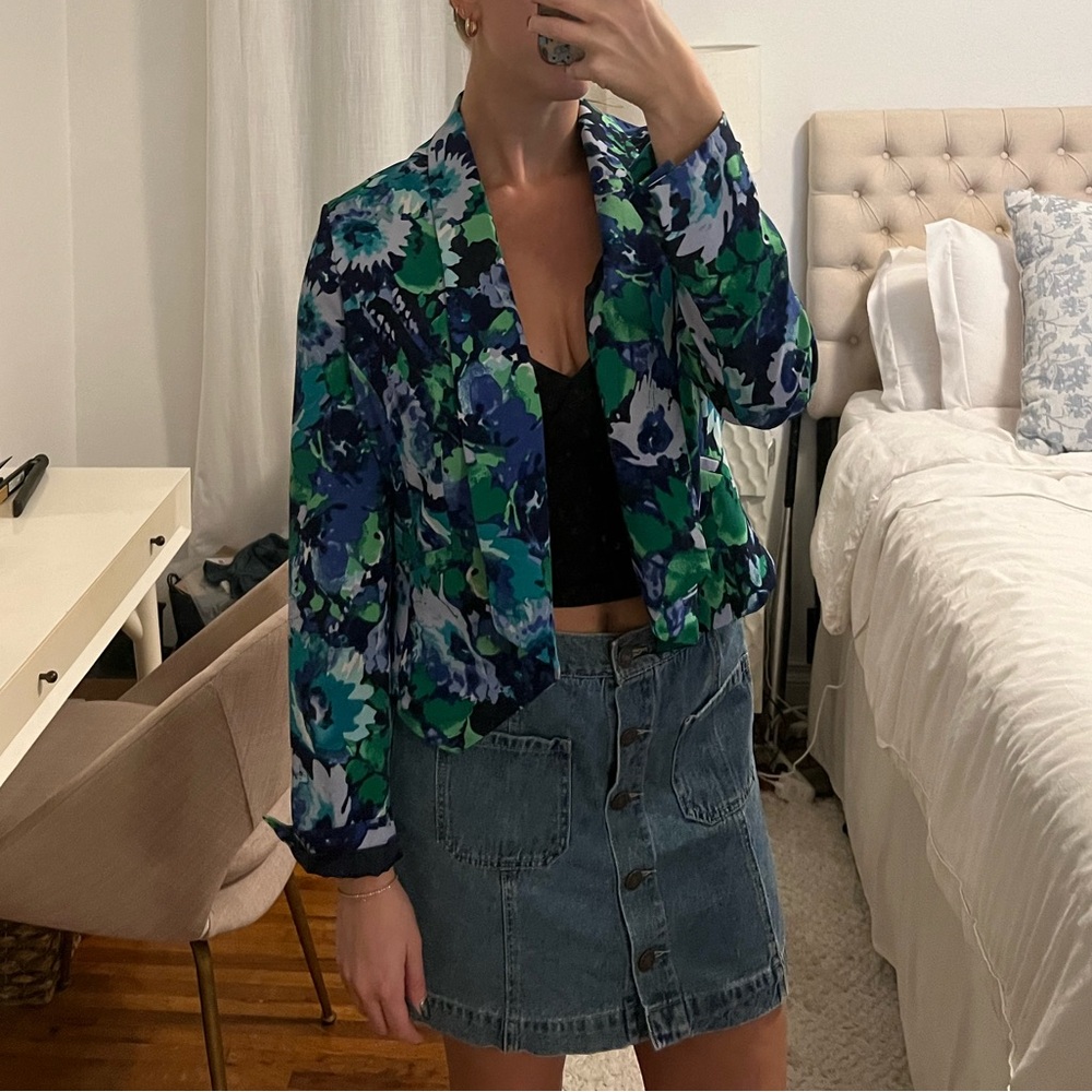 Floral Blue Blazer